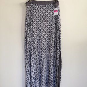 Fresh Produce LongGrey and White Skirt w/side slit